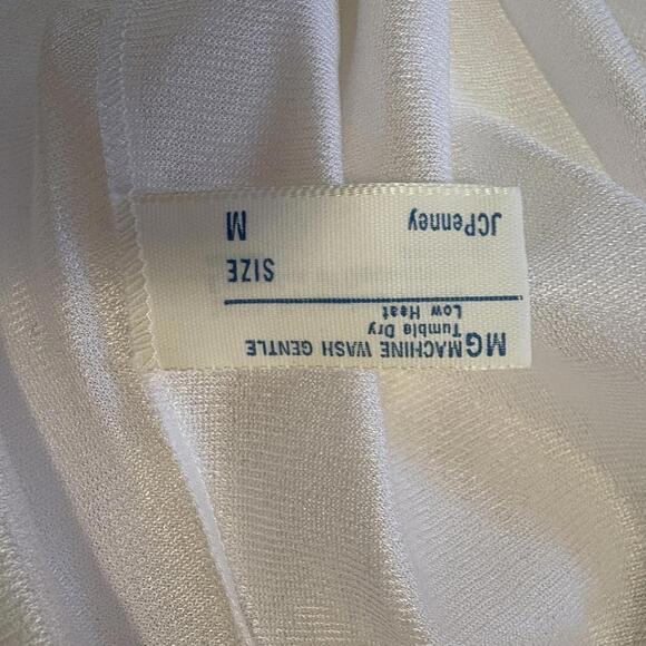 NWT Vintage 1960's JC Penney Ivory Nylon Lace Nightgown M - Picture 9 of 9